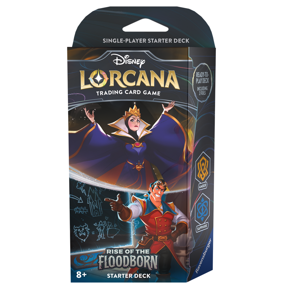 Disney Lorcana TCG: Rise of the Floodborn Amber and Sapphire Starter Deck