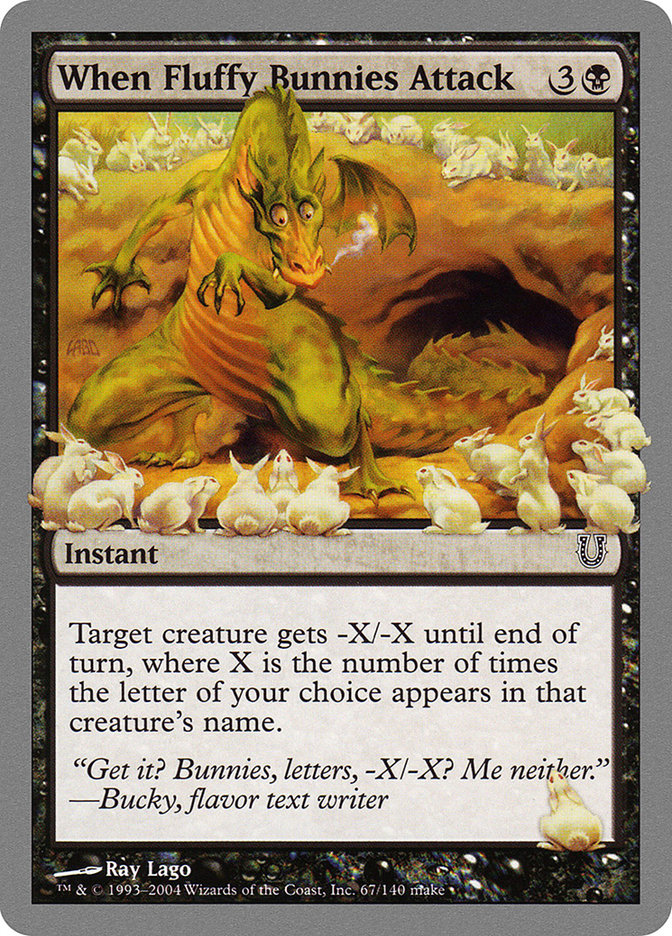 mtg bunny cards When Fluffy Bunnies Attack [Unhinged] Style:Jumpstart you draw a card Best
