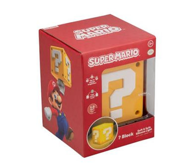 Super Mario: Question Block Squishy Glo Silicon Light 14 cm