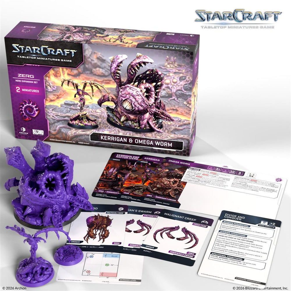 StarCraft The Miniatures Game: Zerg Hero - Kerrigan (Primal Kerrigan) & Omega Worm