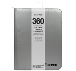 Ultra Pro 9-Pocket Zippered PRO-Binder: Silver Made With Fire Resistant Materials