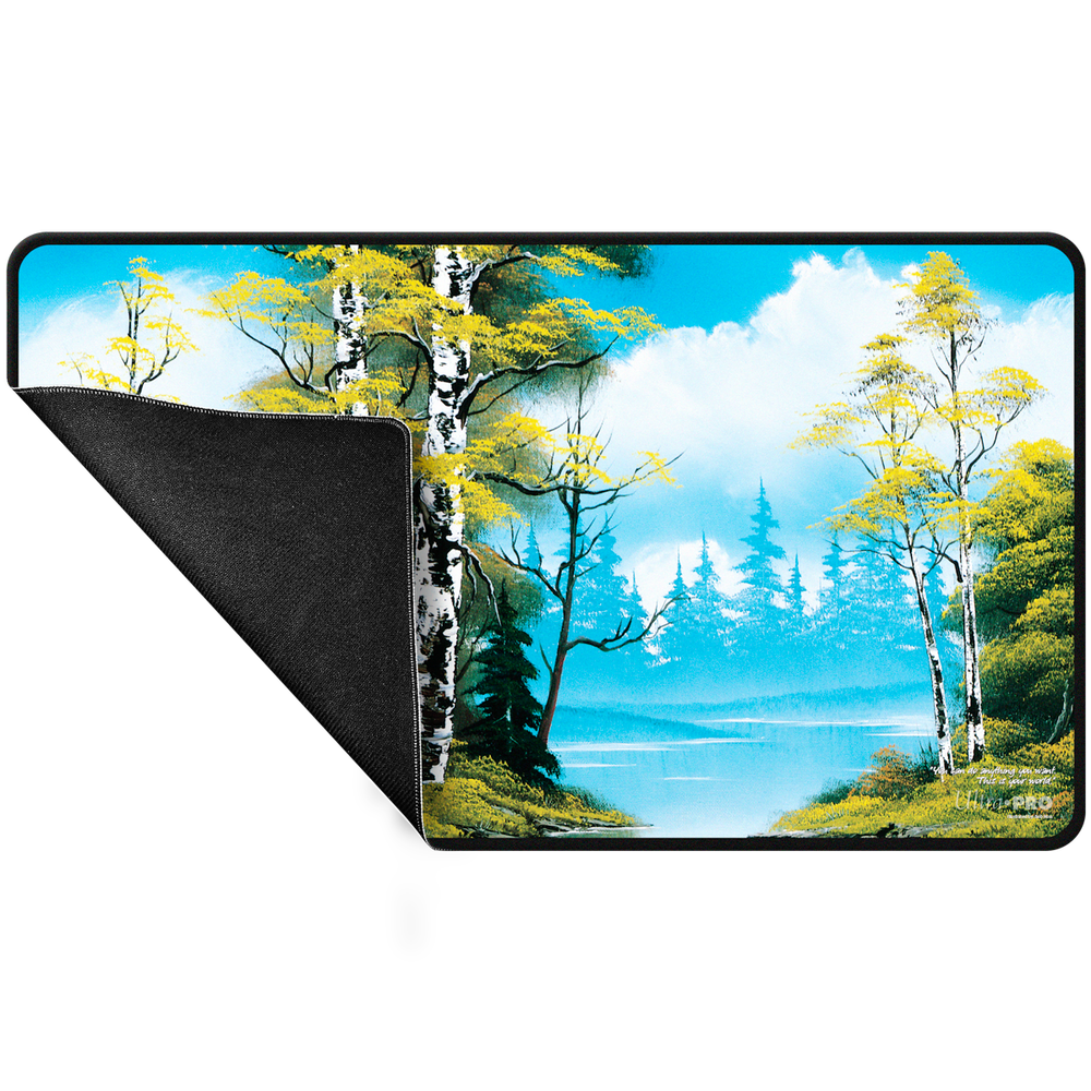 Ultra Pro: Bob Ross Lakeside Path Black Stitched Playmat
