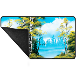 Ultra Pro: Bob Ross Lakeside Path Black Stitched Playmat