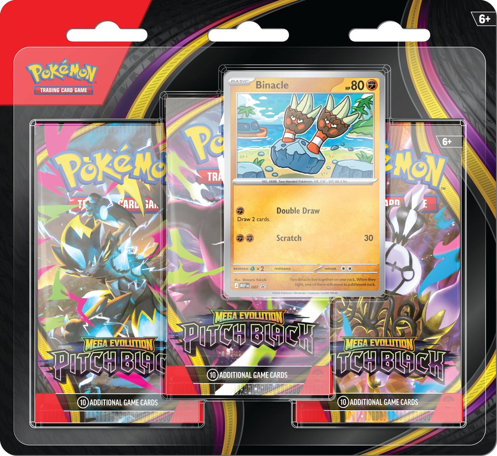 Pokémon: Mega Evolution Pitch Black Blister 3-Pack Booster (MAX 2st per kund)