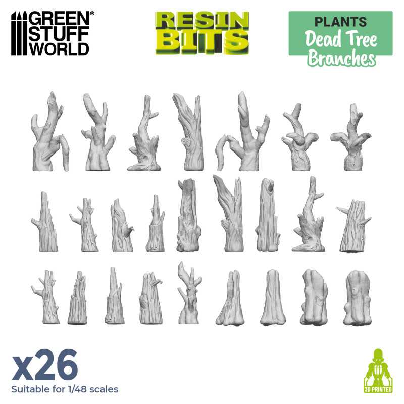 Dead Tree Brushes - 3D printed set