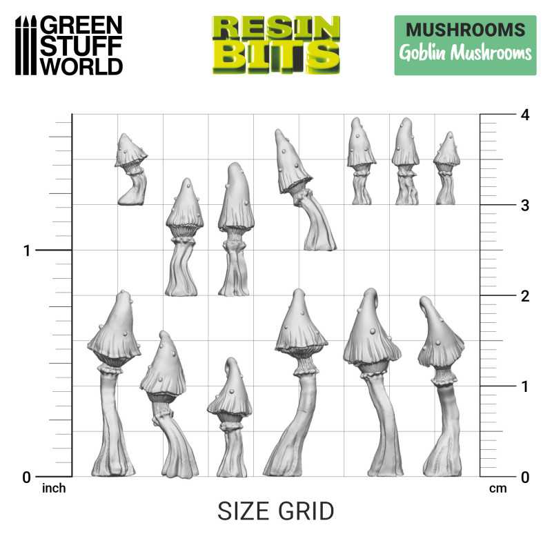 Goblin Mushrooms - 3D printed set