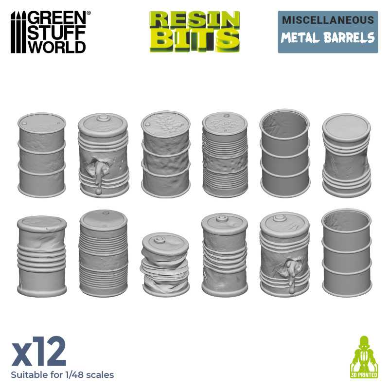 Metal Barrels - 3D printed set