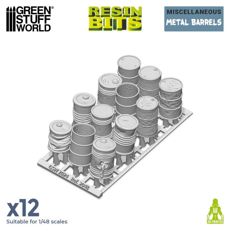 Metal Barrels - 3D printed set