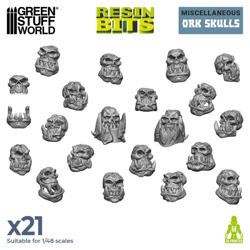 Ork Skulls - 3D printed set