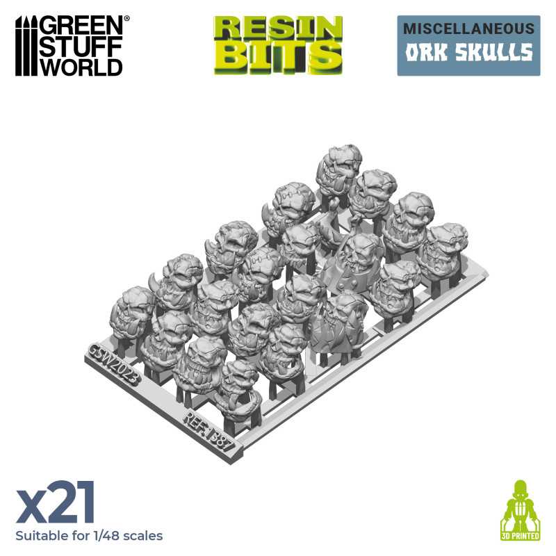 Ork Skulls - 3D printed set