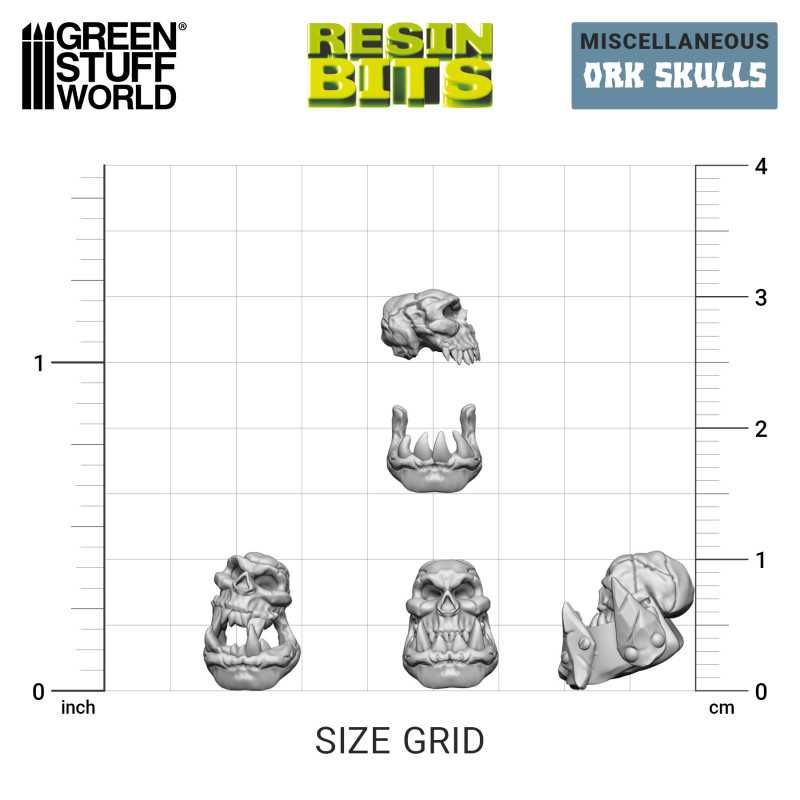 Ork Skulls - 3D printed set