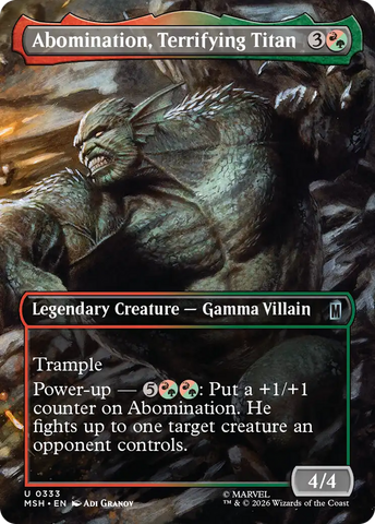 Abomination, Terrifying Titan (Borderless) [Marvel Super Heroes]