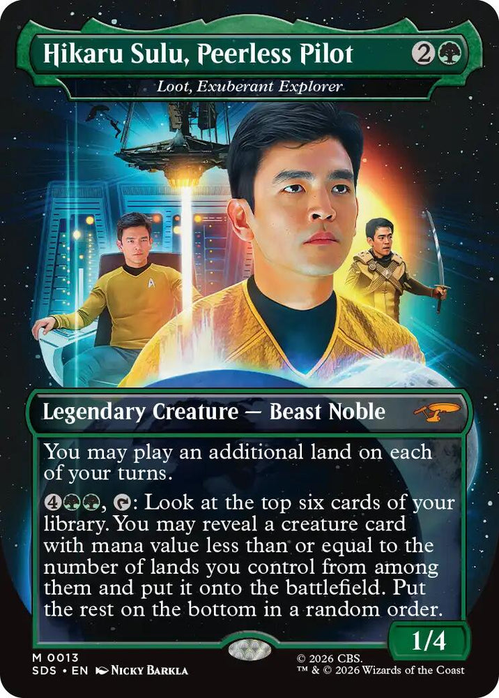 Hikaru Sulu, Peerless Pilot - Loot, Exuberant Explorer (Borderless) [Star Trek: Stardates]