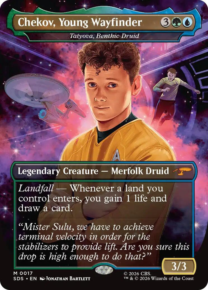 Chekov, Young Wayfinder - Tatyova, Benthic Druid (Borderless) [Star Trek: Stardates]