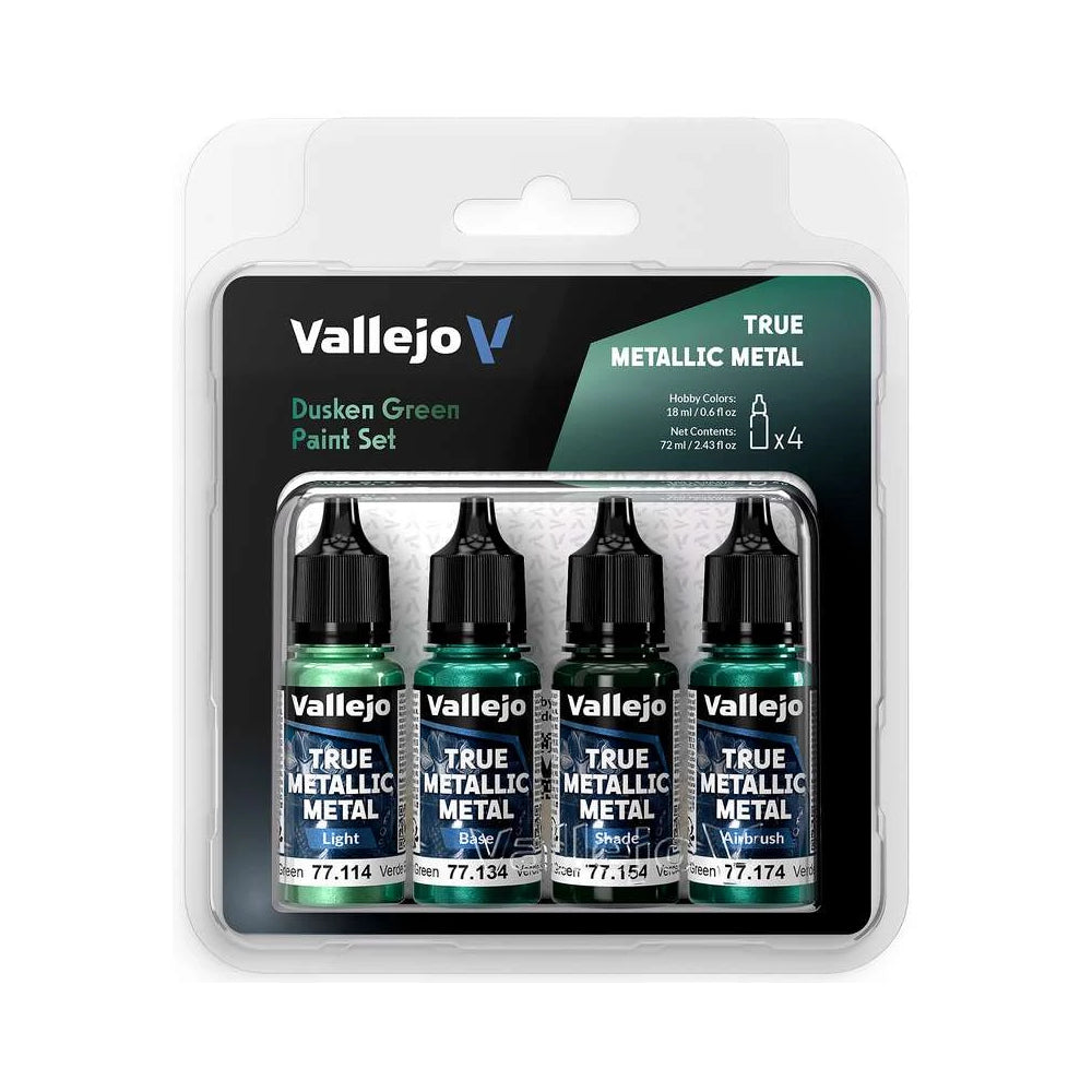 Vallejo True Metallic Metal Dusken Green Paint Set 77257