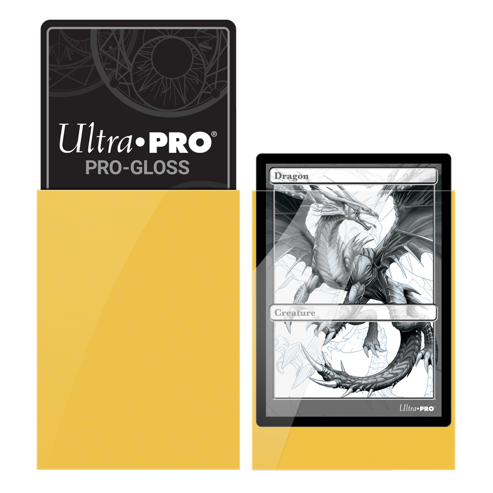 Ultra Pro Deck Protector PRO-Gloss Standard Size - Yellow (50-pack)