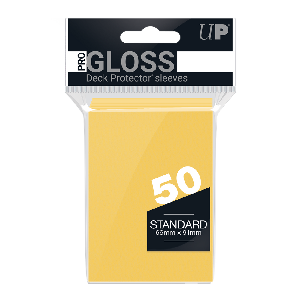 Ultra Pro Deck Protector PRO-Gloss Standard Size - Yellow (50-pack)