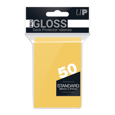 Ultra Pro Deck Protector PRO-Gloss Standard Size - Yellow (50-pack)