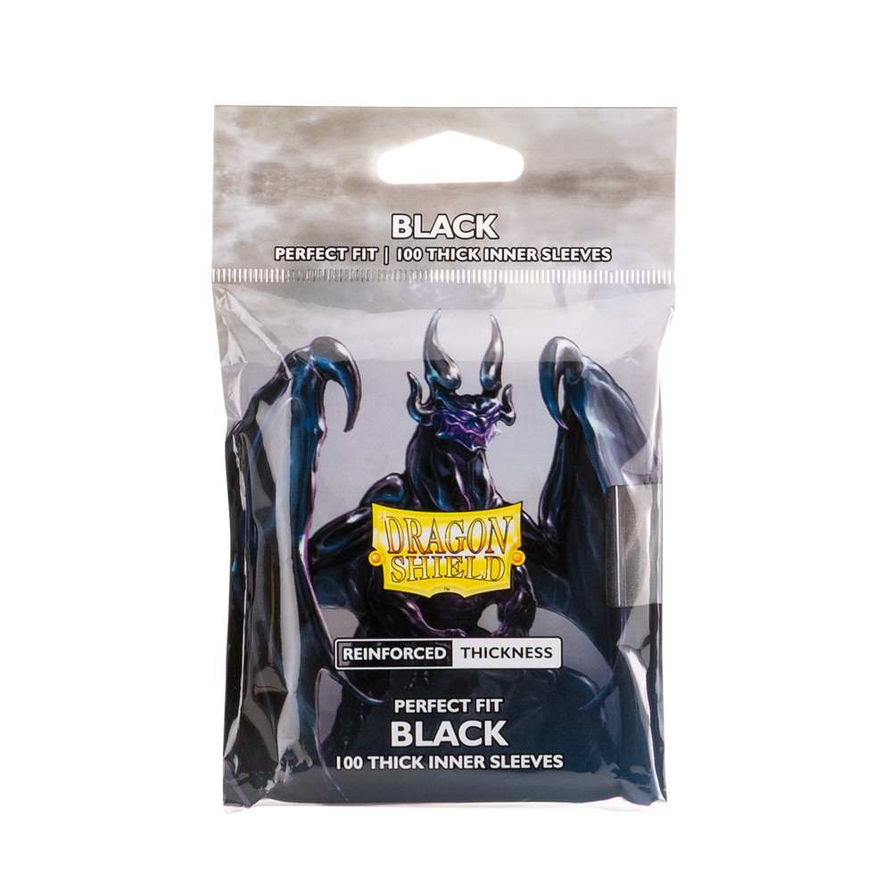 Dragon Shield Standard Size - Perfect-Fit Thick Inner - Black 100pc