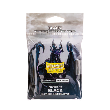 Dragon Shield Standard Size - Perfect-Fit Thick Inner - Black 100pc