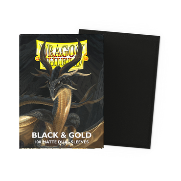 Dragon Shield Standard Size - Dual Matte Black & Gold 100pc
