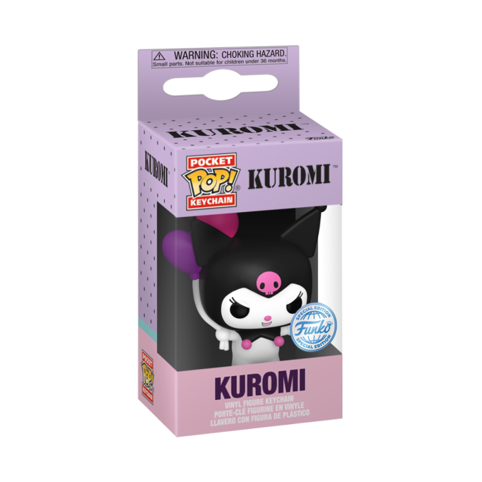 Hello Kitty POP! Keychain 4 cm - Kuromi (Balloon)