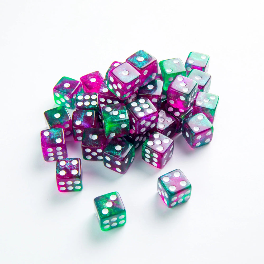 Gamegenic D6 Dice Set 12mm Galaxy Series - Aurora (Set of 36)