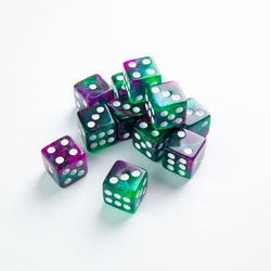 Gamegenic D6 Dice Set 16mm Galaxy Series - Aurora (Set of 12)