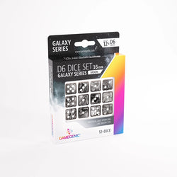 Gamegenic D6 Dice Set 16mm Galaxy Series - Moon (Set of 12)