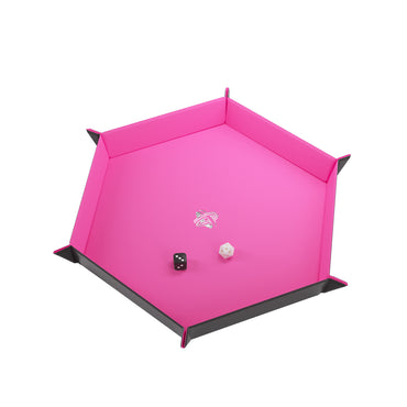 Gamegenic Magnetic Dice Tray Hexagonal Black/Pink