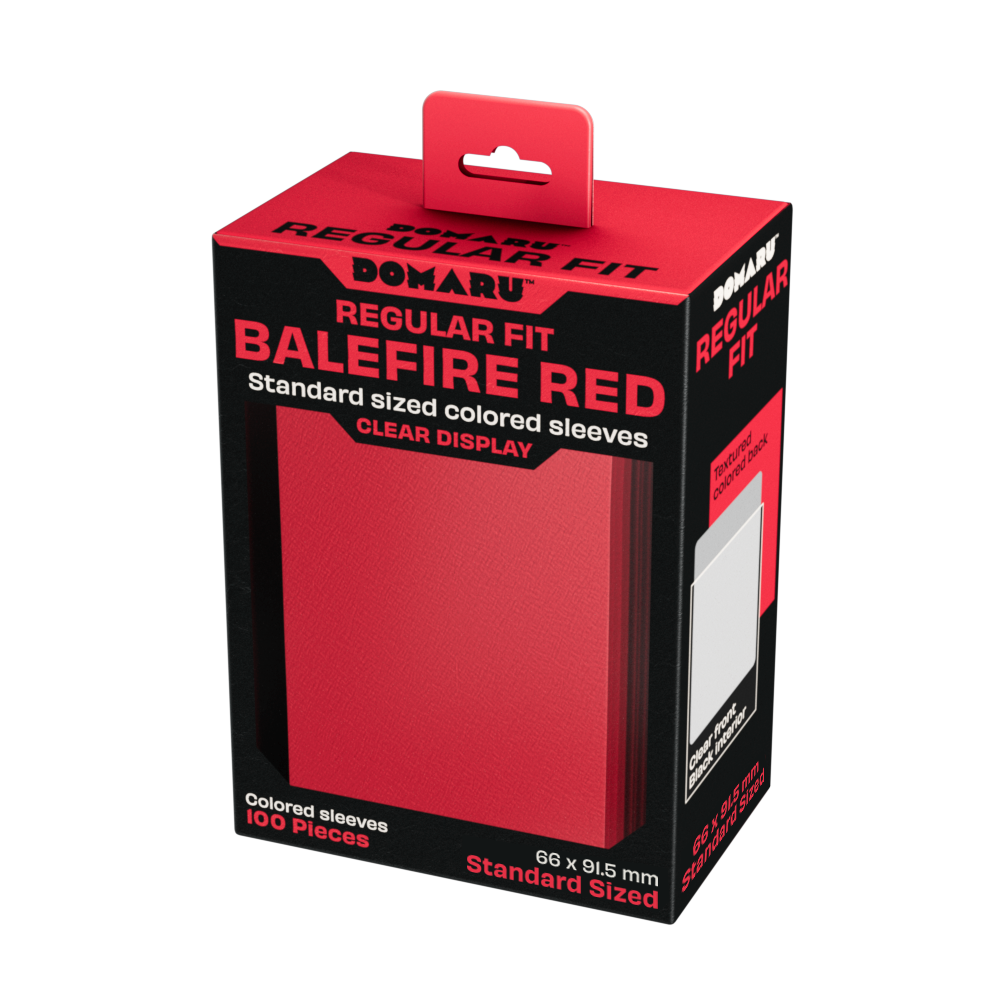 Gatherers' Tavern - DOMARU Balefire Red Standard Sleeves (100 Sleeves)