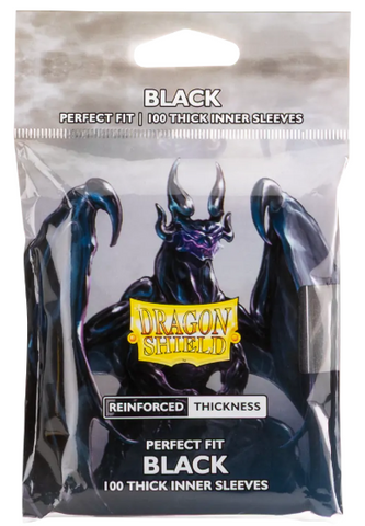 Dragon Shield Standard Size - Perfect-Fit Thick Inner - Black 100pc