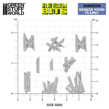 Broken Wood Planks - 3D printed set