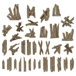 Broken Wood Planks - 3D printed set