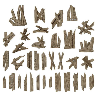 Broken Wood Planks - 3D printed set