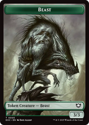 Clue // Beast (0005) Double-Sided Token [Edge of Eternities Commander Tokens]