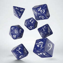 Q Workshop Classic RPG Dice Set Cobalt & White