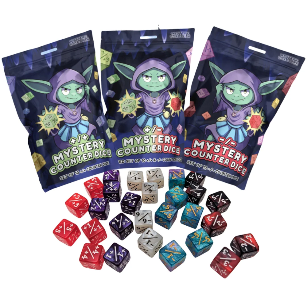 Mystery Dice Goblin: Mystery Counter Minus (-/-) Dice Set