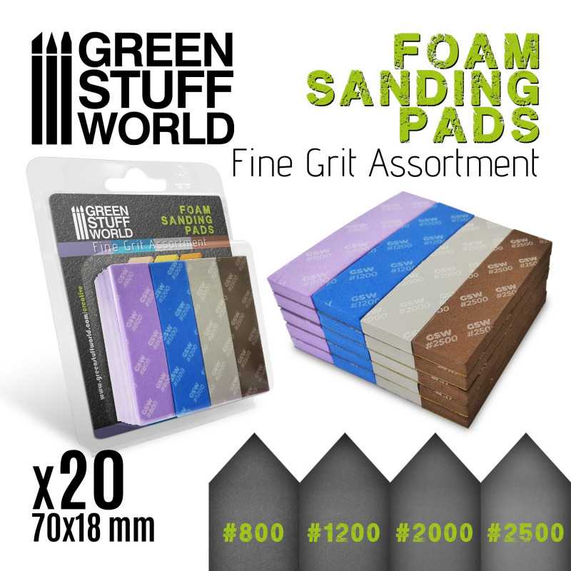 Foam Sanding Pads - Fine Gritt x20