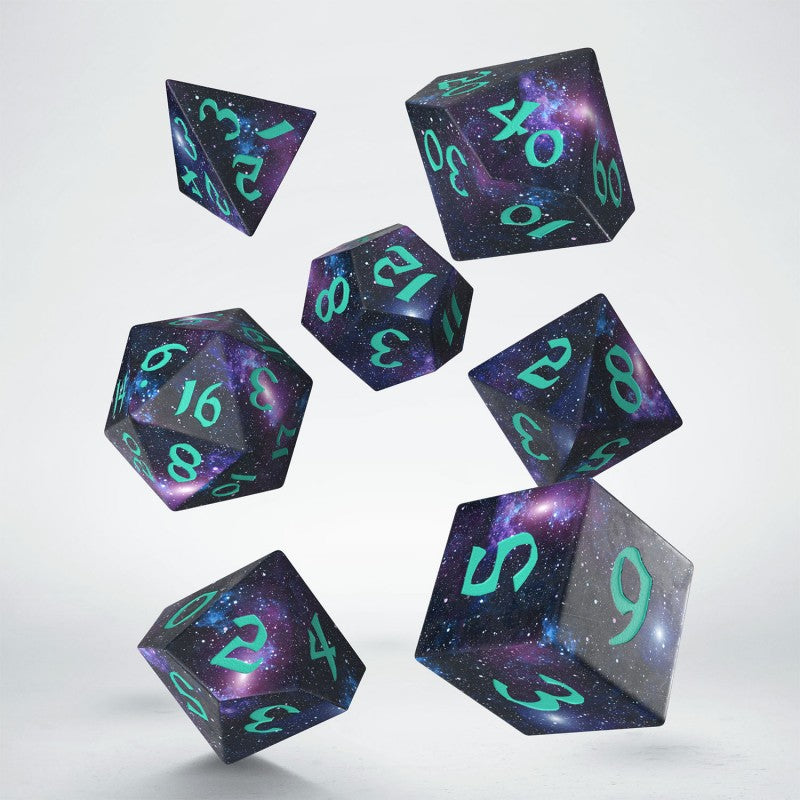 Q Workshop Full Art RPG Dice Set Stardust