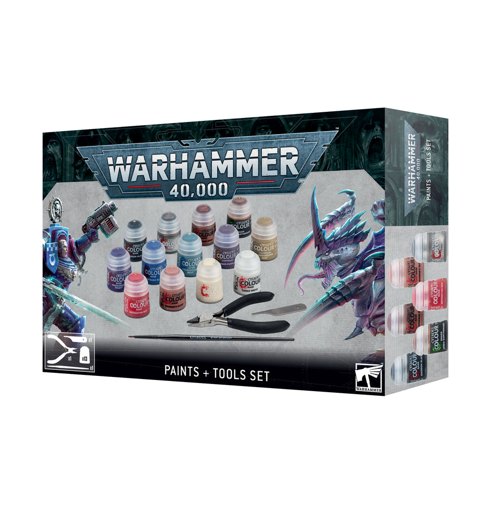 Warhammer 40k Paint set + Tools