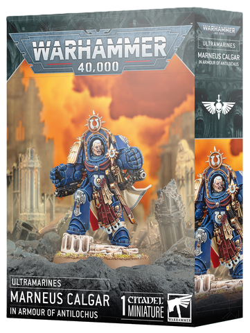 Warhammer 40k Ultramarines Marneus Calgar in Armour of Antilochus