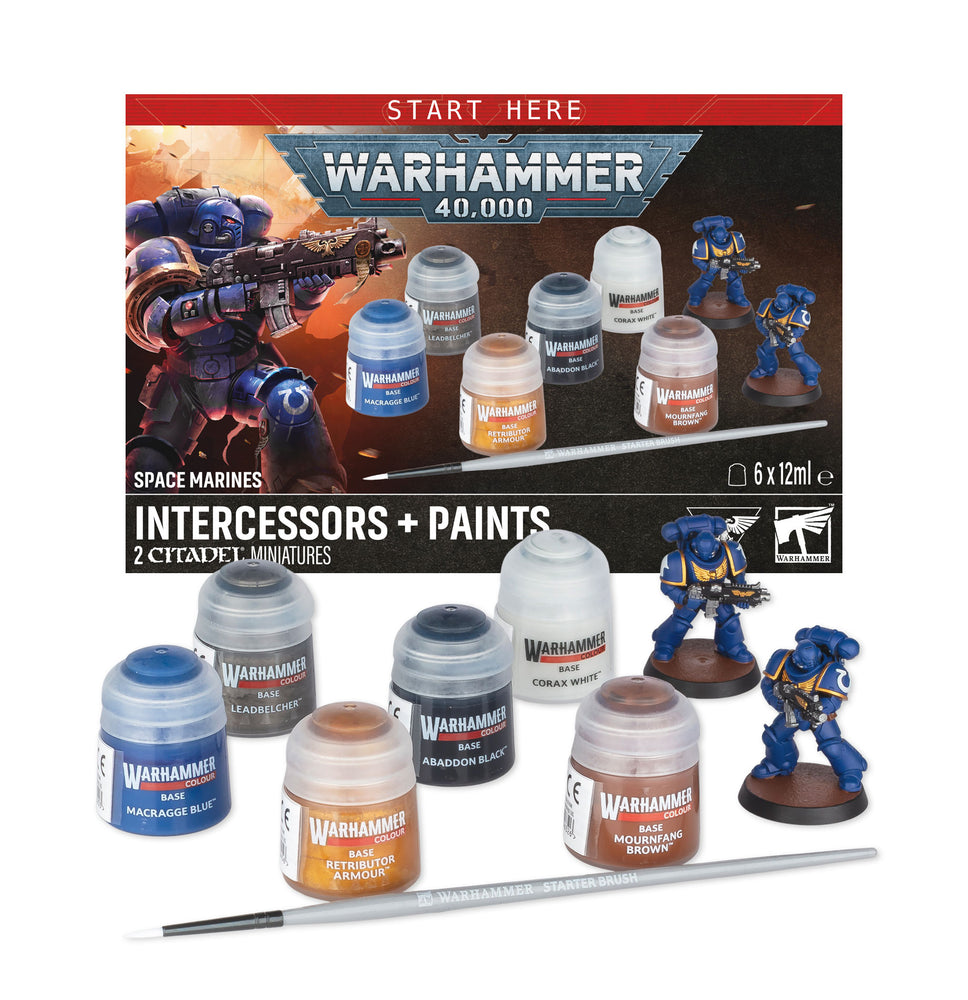 Warhammer 40k Space Marines Intercessors + Paint Set