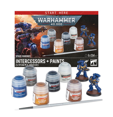 Warhammer 40k Space Marines Intercessors + Paint Set