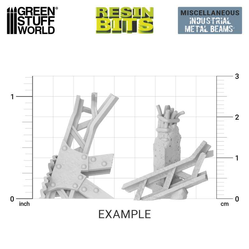 Industrial Metal Beams - 3D printed set