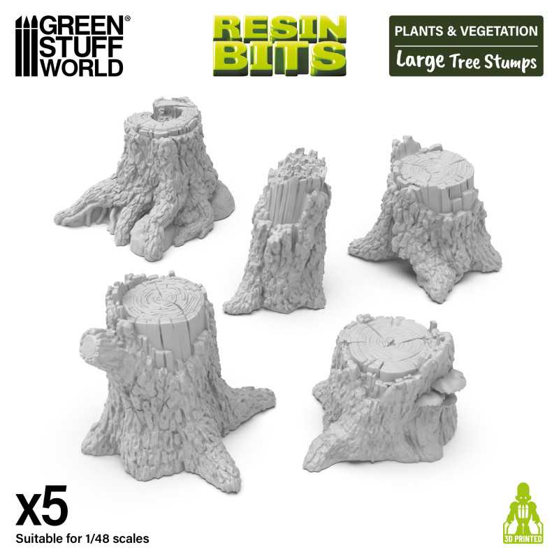 Large Tree Stumps - 3D printed set