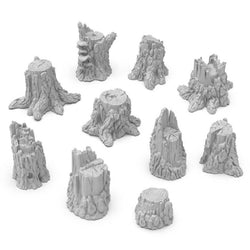 Small Tree Stumps - 3D printed set