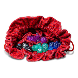 MDG - Dragon Storm Dice Bag with Pockets: Red Dragon Scales