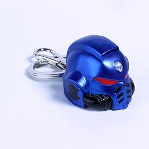 Warhammer 40K: Space Marine Primaris Helmet Ultramarine Metal Keychain