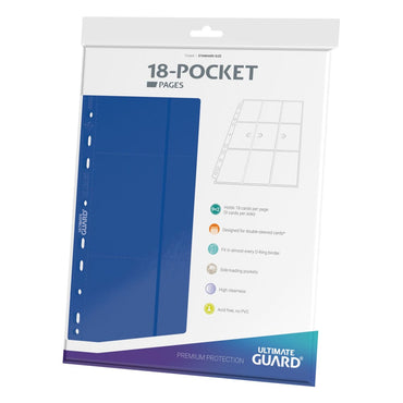 Ultimate Guard: 18-Pocket Side-Loading Pages (10) Blue